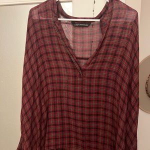 Zara Plaid Top
